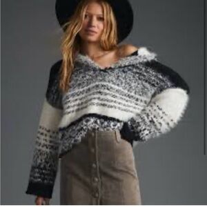 Anthroplogie Pilcro Eyelash Hooded Sweater - Size M